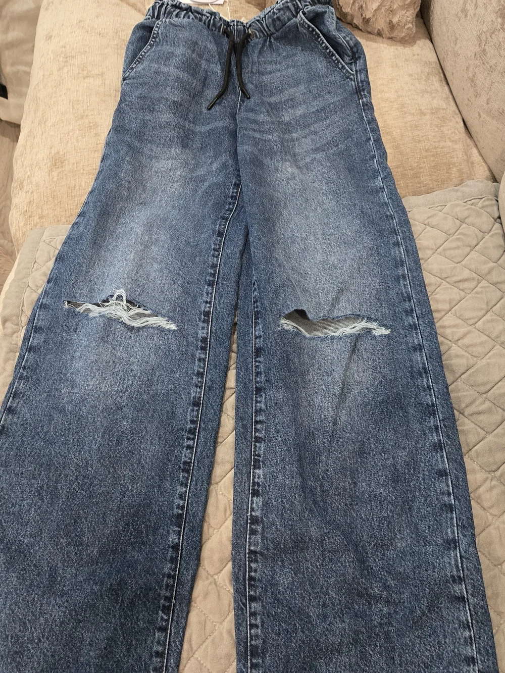 Joe's Jeans Men's Faded Blue Relaxed Distressed Jeans
